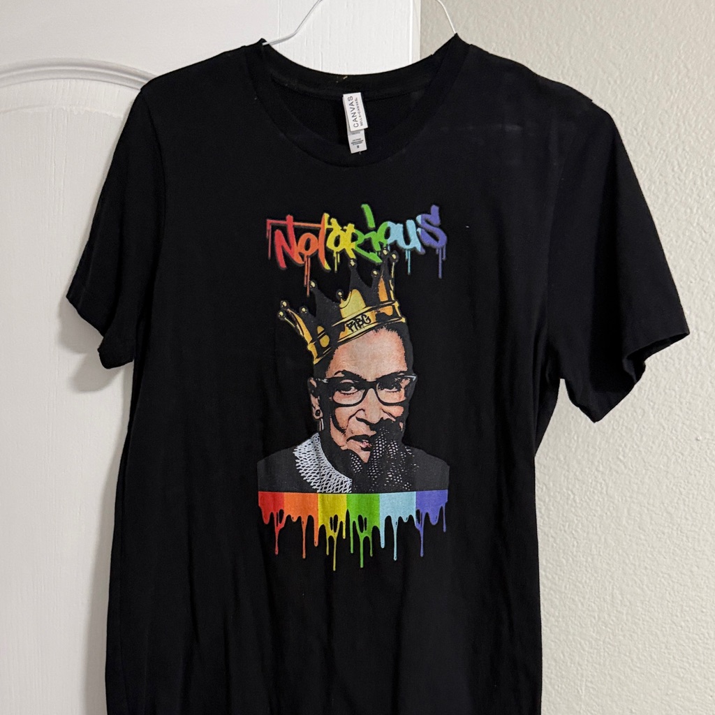 Bella Canvas Black Notorious Rainbow Graphic Tee